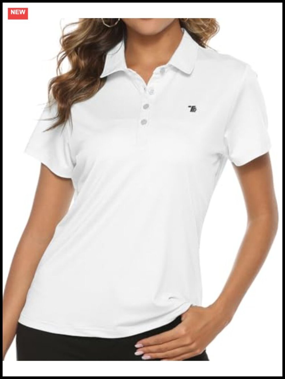 Women's Golf Polo Shirt Quick Dry 4-Button Short Sleeve UPF 50+ Moisture